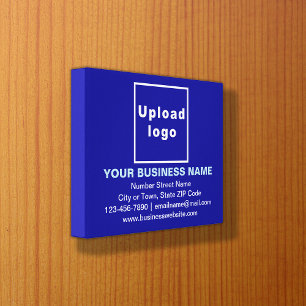Business Brand on Blue Rectangle Canvas Print キャンバスプリント