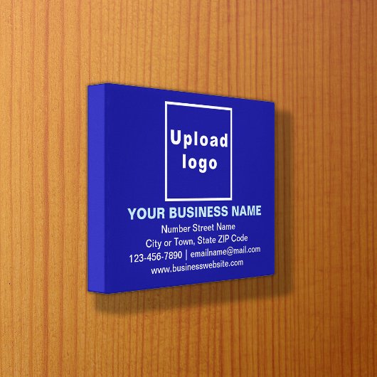 Business Brand on Blue Rectangle Canvas Print キャンバスプリント