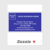 Business Brand on Blue Rectangle Vinylシール シール (シート)