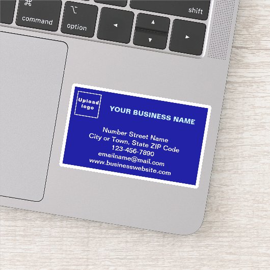 Business Brand on Blue Rectangle Vinylシール シール (詳細)