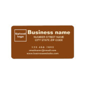 Business Brand on Brown住所 シール (正面)