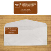 Business Brand on Brown住所 シール