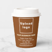 Business Brand on Brown紙カップ 紙コップ (裏面)