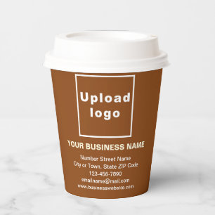 Business Brand on Brown紙カップ 紙コップ