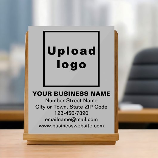 Business Brand on Gray Acrylic Sign アクリルサイン