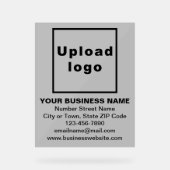 Business Brand on Gray Acrylic Sign アクリルサイン (正面)