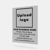 Business Brand on Gray Acrylic Sign アクリルサイン (傾斜)