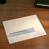 Business Brand on Gray Wrapのまわりに住所 シール ラップアラウンド宛名ラベル