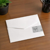 Business Brand on Gray Wrapのまわりに住所 シール ラップアラウンド宛名ラベル