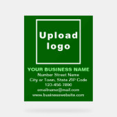 Business Brand on Green Acrylic Sign アクリルサイン (正面)