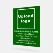 Business Brand on Green Acrylic Sign アクリルサイン (傾斜)