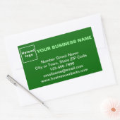 Business Brand on Green Rectangleステッカー 長方形シール (封筒)