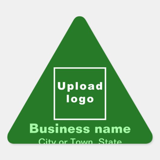 Business Brand on Green Triangleステッカー 三角形シール (正面)