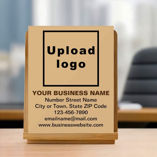 Business Brand on Light Brown Acrylic Sign アクリルサイン