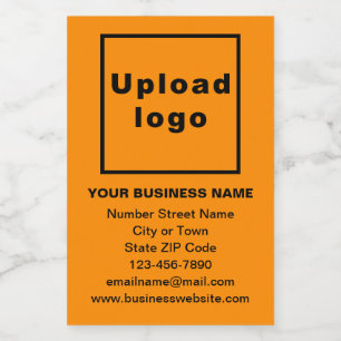 Business Brand on Orange Colorポートレート形式 フードラベル