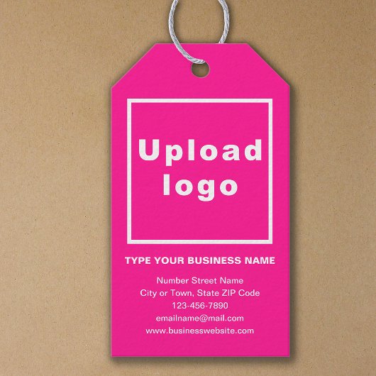 Business Brand on Pink Giftラベル ギフトタグ