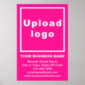Business Brand on Pink Poster ポスター (正面)