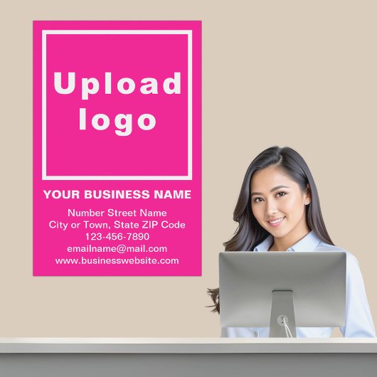 Business Brand on Pink Poster ポスター
