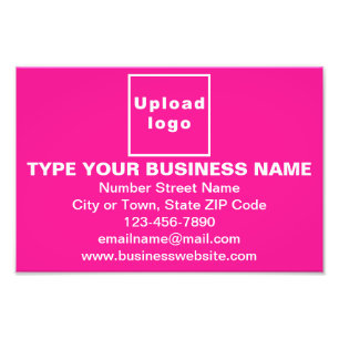 Business Brand on Pink Rectangleフォトプリント フォトプリント