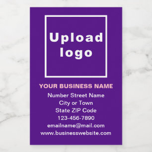 Business Brand on Purpleポートレート形式 フードラベル