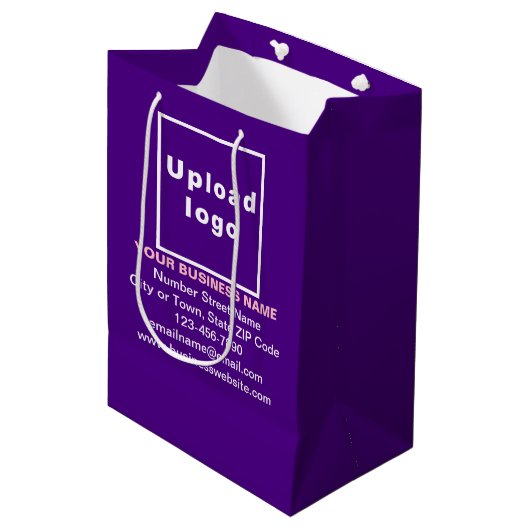 Business Brand on Purple Medium Size抱き枕 ミディアムペーパーバッグ (正面アングル)