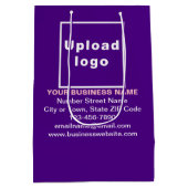 Business Brand on Purple Medium Size抱き枕 ミディアムペーパーバッグ (裏面)