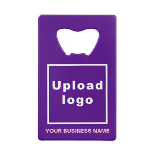 Business Brand on Purple Rectangleボトルオープナー クレジットカード栓抜き