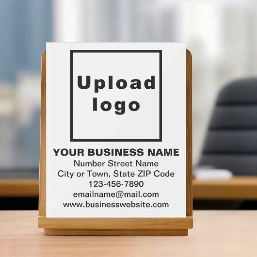 Business Brand on White Acrylic Sign アクリルサイン