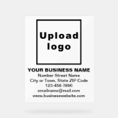 Business Brand on White Acrylic Sign アクリルサイン (正面)