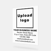 Business Brand on White Acrylic Sign アクリルサイン (傾斜)
