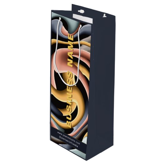 Business Branded Companyモダン Promotionカスタム ワインギフトバッグ (正面アングル)