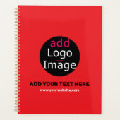 Business Branding Customizable Red プランナー手帳 (正面)