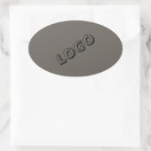 Business Branding Stickers – Custom Logo Labels 楕円形シール (バッグ)