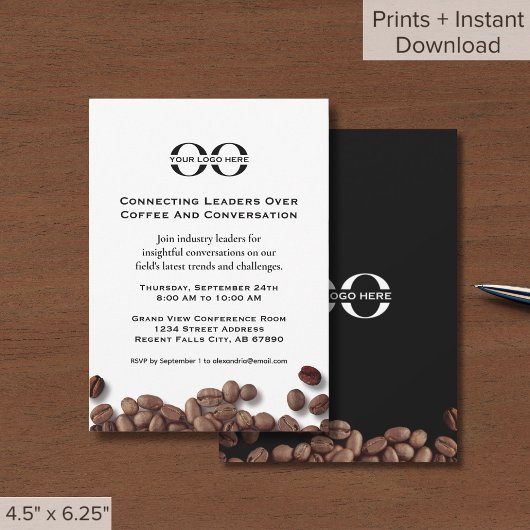 Business Breakfast招待状とロゴ 招待状