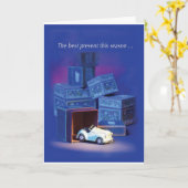 Business Car 車の In Stackをありがとう カード (黄色い花)