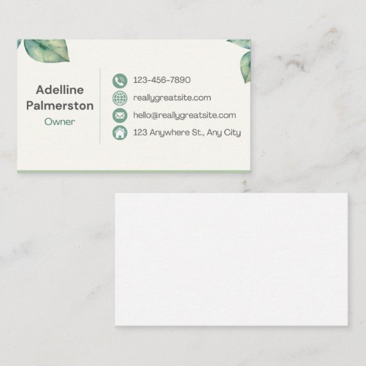 Business Cardの所有者/CEO 名刺 (正面/裏面)