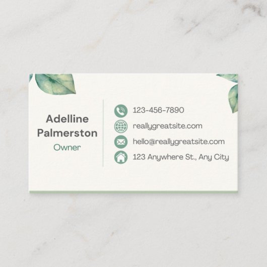 Business Cardの所有者/CEO 名刺 (正面)