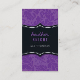 BUSINESS CARD洗練された鮮やかな黒い紫 名刺