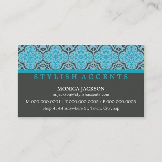 BUSINESS CARD ::スタイリッシュで古いL6 名刺 (正面)