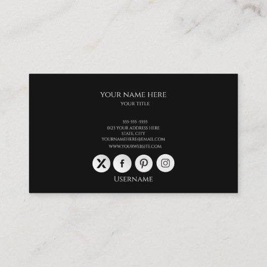 Business Card 名刺 (裏面)