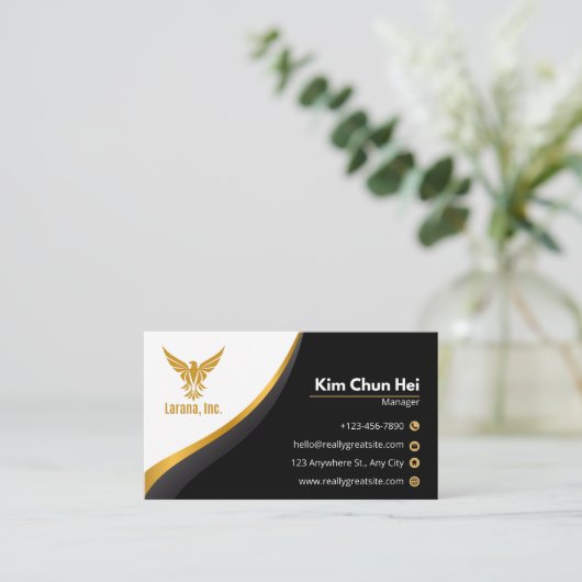 business card 名刺 (スタンド正面)