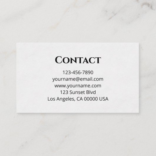 Business card 名刺 (裏面)