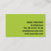 Business card - Carte de visite Architecture 名刺 (裏面)