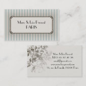 Business card - Carte de visite Old Paris 名刺 (正面/裏面)