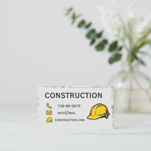business card construction 名刺 (スタンド正面)