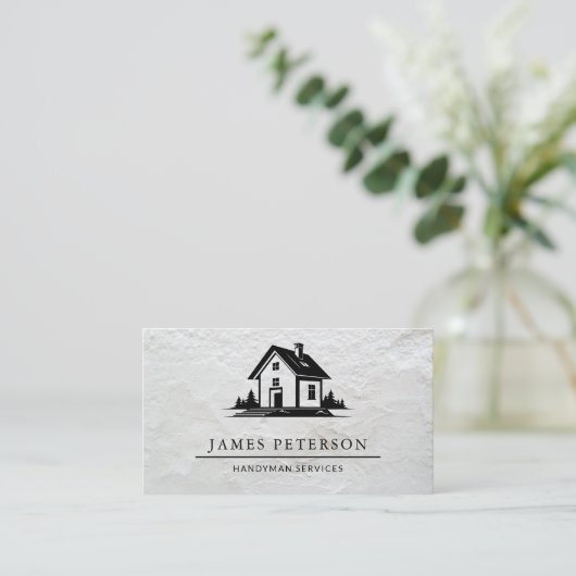 Business card construction handyman services  名刺 (スタンド正面)