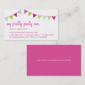 BUSINESS CARD :: cute bunting pinkライムミント 名刺 (正面/裏面)