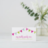 BUSINESS CARD :: cute bunting pinkライムミント 名刺 (スタンド正面)