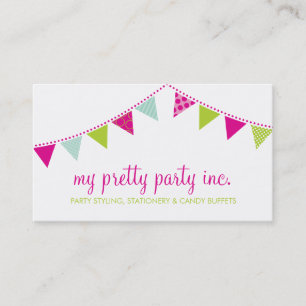 BUSINESS CARD :: cute bunting pinkライムミント 名刺