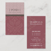 BUSINESS CARD :: divinely damask P 6 名刺 (正面/裏面)